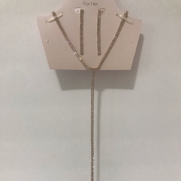 Neck/ Earrings Set BLUSH FOR HER Rose gold - Picture 12 of 14